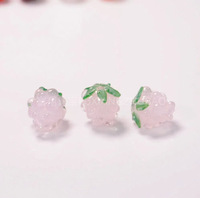 Cuentas de Vidrio con Esmalte de Uva y Frambuesa, Accesorios para Manualidades, Cuentas Sueltas de Frutas para la Creación de Joyería