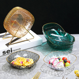 Plateau Crachoir à Os Qualité Alimentaire, Assiettes <span class=keywords><strong>de</strong></span> Desserts Gâteaux, Service <span class=keywords><strong>de</strong></span> 4 Pièces pour Snacks et Fruits - Product Image 4