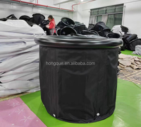 Baignoire pliable écologique noire de 75 cm x 80 cm pour adultes, pour bain de glace ou bain chaud