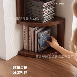Wooden Corner Wall <b>Shelf</b> 3 Tier Standing Storage <b>Rack</b> For Bedroom Living Room Organization - Product Image 2