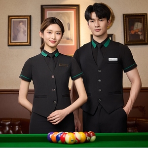 Venta al por mayor Catering Hotel <span class=keywords><strong>Restaurante</strong></span> Bar Café Servidor Recepción Uniforme DE TRABAJO Hombres Mujeres Camarero Camarera Camisa de manga corta - Product Image 6