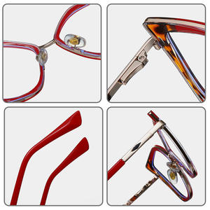 Montura de Gafas de Mariposa 87315, TR90, Metal, Estampado de Leopardo, Anti Luz Azul, Montura Completa, Gafas Ópticas para Mujer - Product Image 4