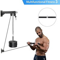 Wellshow Sport Système de poulie Gym Triceps Rope Pull Down Training Cable Machine Lat Pulldown Attachments pour la maison et les gymnases