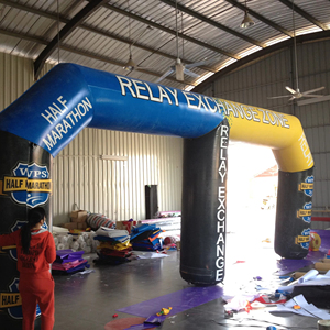 Digital Printed Waterproof Sun Resistant Inflatable Arch Balloon 12ft for Advertising Events Electric Air <b>Pump</b> Inflation Plug - Product Image 1