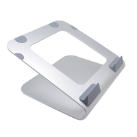 Support portable pour ordinateur portable en alliage d'aluminium MK874 avec base pivotante et refroidissement intégré