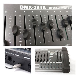 Controlador DMX512 de <span class=keywords><strong>384</strong></span> Canales, Consola <span class=keywords><strong>DMX</strong></span> Profesional para Iluminación de Escenarios, Equipo de Control de Luces LED Móviles, Láser para DJ, Discoteca, Par 6A - Product Image 4