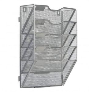 New Foldable Mesh Metal Door Wall Mount 5 Tier Hanging <b>File</b> Folder <b>Organizer</b> for Paper Document Magazine Rack - Product Image 2