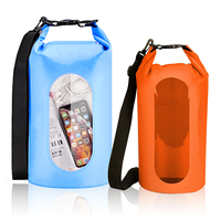 Bolsa impermeable para deportes acuáticos, bolsa seca con logotipo personalizado de 2L, 10L, 15L, 20L, 30L, 500D, PVC