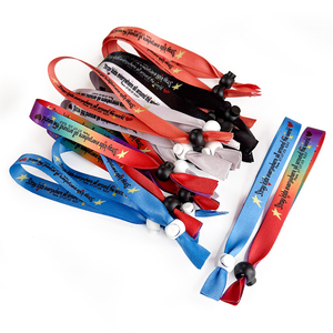<span class=keywords><strong>Pulseras</strong></span> Promocionales Personalizadas con Logotipo, <span class=keywords><strong>Pulseras</strong></span> de Tela de Poliéster Tejidas para Eventos y Festivales, <span class=keywords><strong>Pulseras</strong></span> <span class=keywords><strong>totwoo</strong></span> - Product Image 4