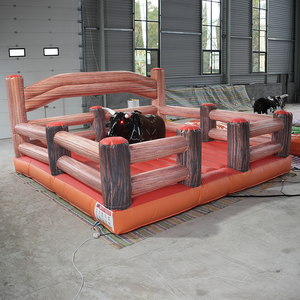 Équipement de parc d'attractions excitant : machine de combat contre le taureau mécanique gonflable pour événements et fêtes, conception durable et sécurisée - Product Image 1