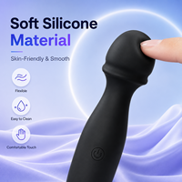 IPX7 Wasserdichter Wiederaufladbarer Zauberstab-Massagegerät 650mAh Akku USB-Aufladung Silikon-Vibrationsgerät OEM ODM