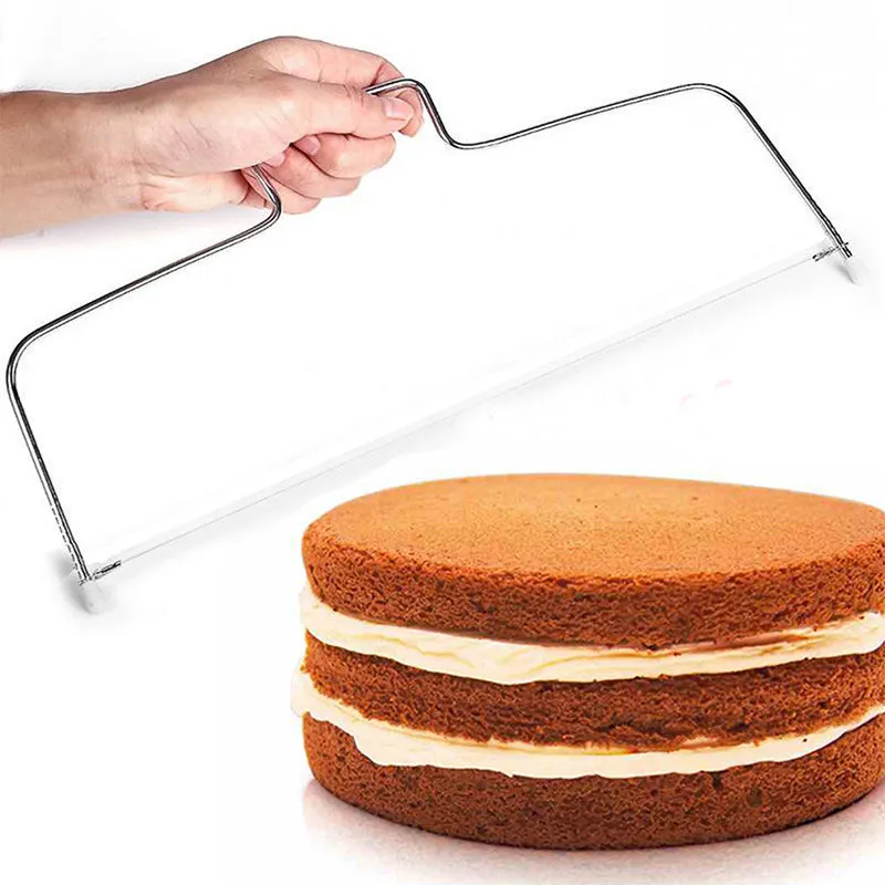 스테인레스 스틸 2 와이어 케이크 레이어 슬라이서/케이크 커팅 와이어/빵 커터