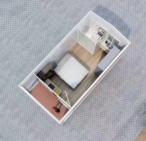 Ss Haute Qualité Personnalisé Immeuble De Bureaux Dortoir Hôtel École Camp Préfabriqué Amovible Pack Plat Conteneur Maison Chambre - Product Image 5