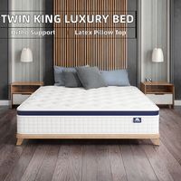 Matelas de luxe orthopédique à ressorts ensachés en mousse à mémoire de forme, taille King Size, avec surmatelas en latex naturel, qualité hôtelière 5 étoiles, pour chambre à coucher