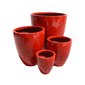 Décoration Maison & Jardin : Pots de fleurs en fibre de verre sculptés à la main, prix de gros durable, pots de jardin pour applications extérieures - Product Image 1