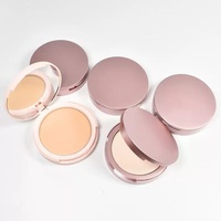 Poudre pressée de marque propre avec logo personnalisé pour tous types de peau, poudre correctrice de teint foncé, base de maquillage pour le visage, fond de teint