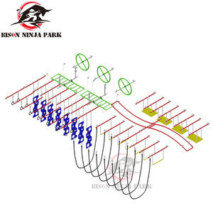 Equipo <span class=keywords><strong>de</strong></span> obstáculos utdoor para niños, carrera <span class=keywords><strong>de</strong></span> obstáculos ninja, a la venta - Product Image 1
