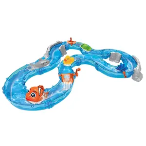 Ocean Water Track Bath Toys Race Track Floating Fishing Game Slot Car Track