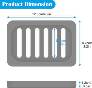 Anti-Slip Silicone <b>Soap</b> Dish Tray Sink Drainer for Bathroom and Kitchen Convenient Drainage <b>Soap</b> <b>Holder</b> - Product Image 2