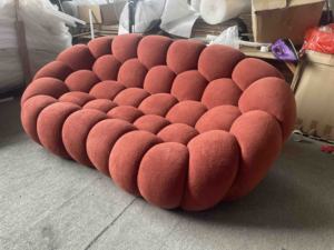 Sofá Burbuja de Alta Calidad, Sofá Esquinero Rojo Naranja, Sofá Burbuja de Dos Plazas - Product Image 3