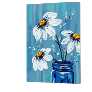 Kit de Pintura por Números de Tamaño Personalizado, Lienzo Acrílico, Arte Floral Decorativo con Marco de Madera, Pinceles y Pinturas - Product Image 2