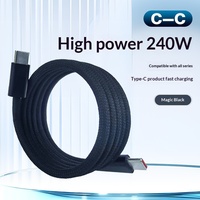 Câble de charge magnétique Type-C vers Type-C 240W avec tissage en tissu tressé pour tablette PC et appareils Android