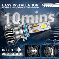 Phares LED H4 9007 à corps de pistolet S9 60W 6000LM pour vente en gros, phares LED automobiles à faisceau lointain H11 9005 9006 9012, lumière LED super brillante