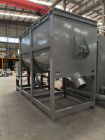 Poudre de carbonate de calcium sciure de bois polymère bentonite poudre ruban mélangeur chauffage horizontal mélangeur Machine équipement de mélange