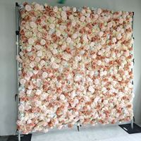 Mur de fleurs de roses artificielles faites à la main de couleur kaki pour les propositions de mariage Fête des mères Occasions festives de Noël
