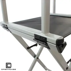 DreamCase Free Shipping Aluminum Director With Side Table For Camping Big New Make Up Chair