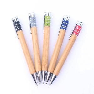 Personalized Bamboo Wooden Sustainable Retractable Ballpoint <b>Pen</b> With Custom Engraved Logo Recycled Printing for Gift - Product Image 4