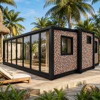 Maison conteneur personnalisée avec panneaux extérieurs décoratifs, maison modulaire portable pour hôtel, jardin et entreprise de location