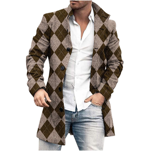 Herren Trenchcoats Winter 2025 Herren mantel Solid Stand Collar Slim Warm halten Langer Mantel - Product Image 6