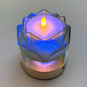 Glowing Lotus <strong>Oil</strong> <strong>Lamp</strong> Ever-Burning <strong>Lamp</strong> - Buddha Worship <strong>Lamp</strong> <strong>Lamp</strong> For Offering Zen-Inspired Creative Decoration For Home Use - Product Image 3