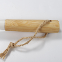 Ensemble de 2 brosses de nettoyage pour bouteilles et tasses à long manche en nylon, avec manche en bois de bambou naturel et corde de suspension, pour cuisine