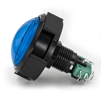 Sakelar Tombol Tekan Sementara Tombol Start Kompak Sakelar Pengapian 60mm 12V LED Tombol Sakelar Tekan Arcade untuk Arcade
