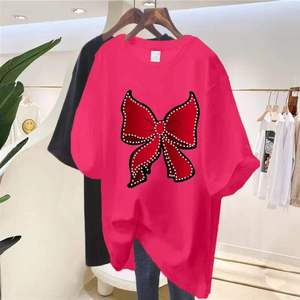 <span class=keywords><strong>T</strong></span>-<span class=keywords><strong>shirt</strong></span> ample à manches courtes pour <span class=keywords><strong>femme</strong></span>, 100 % coton, imprimé nœud papillon, collection é<span class=keywords><strong>t</strong></span>é 2026, <span class=keywords><strong>grande</strong></span> <span class=keywords><strong>taille</strong></span>, décontracté - Product Image 5