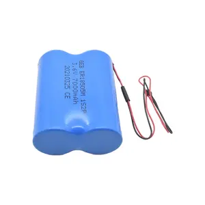GEB ER18505M 1S2P 3.6V 7Ah Paket Baterai Lithium Tipe Daya Tinggi 7000mAh ER18505 Baterai Li-SoCl2 Non-rechargeable Laris Manis - Product Image 3