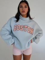 Sweat à capuche surdimensionné en coton pour femme, brodé sur mesure, col rond, tricoté, design de créateur, ensemble unisexe, personnalisation avec logo