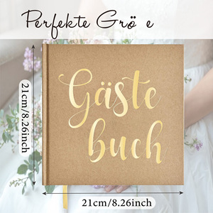 <span class=keywords><strong>Libro</strong></span> degli Ospiti Personalizzabile con Elegante Copertina in Tessuto 23*17cm, Rilegatura Termica per Matrimoni, Feste di Compleanno ed Eventi Speciali - Product Image 3
