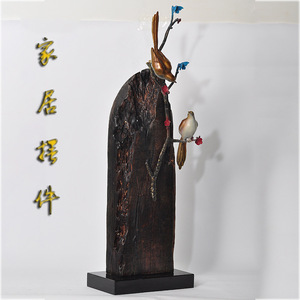 Chinese Style Brass Magpie Figurine Handmade Tree Branch Bird Craft For Office Decor Gift - Product Image 2
