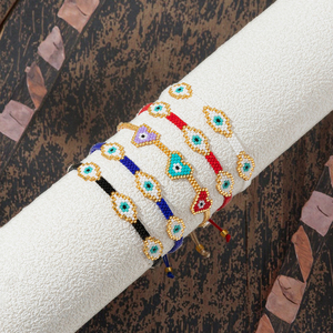 AHAYA Geometrische Miyuki vergulde kralenarmband Damesverjaardag met drie gekoppelde sterogen - Product Image 1