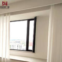 Ventana de Balcón de Aleación de Aluminio con Vista Panorámica de 360 Grados, Moderna, Oscilante, Horizontal, Personalizable, con Microventilación, para Sala de Estar de Hotel