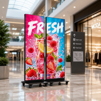 Écran d'affichage numérique LED portable à 4 volets pour la publicité, les salons professionnels, les événements et la signalétique commerciale