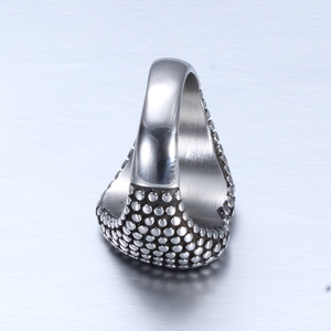 Heart Shaped Dot <b>Ring</b> 17MM <b>Titanium</b> Steel Unisex Fashion Jewelry Gift Micro Pave Design - Product Image 3
