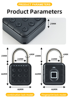 Vente d'usine Cadenas à empreintes digitales intelligent Cadenas étanche Bagages de voyage Valise Serrures de porte de sécurité Électronique intelligente