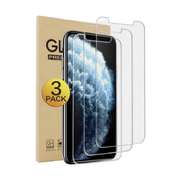 Protection d'écran pour iPhone 15 Pro MAX avec outil d'installation, 3 protections d'écran en verre trempé transparent pour iPhone 17 Pro MAX
