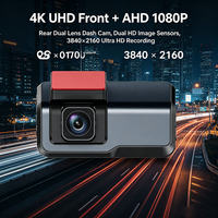 Cámara para Coche VIEVGUARB VS1135 con Monitor de Estacionamiento, Grabación en Bucle, Visión Nocturna, Sensor G, Control por Aplicación, 4K UHD, Doble Lente, WiFi, GPS