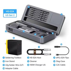 Fnirsi HS-02A HS-02B cao điện hàn sắt 100W bền lưu trữ di động hộp với tổ chức cho các công cụ hàn điện - Product Image 1