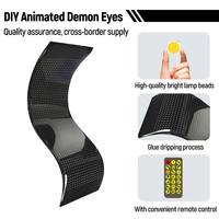 Écran LED dynamique animé pour véhicule, panneau d'affichage LED flexible, yeux clignotants pour voiture, lumières LED yeux de démon pour camion